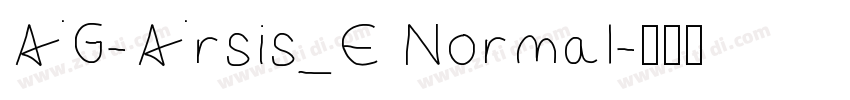 AG-Arsis_E Normal字体转换